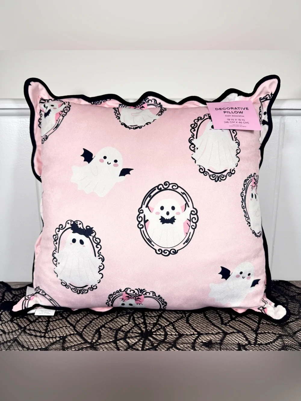NEW The Halloween Shop Ghosts in Picture Frames Halloween Pillow